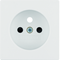 Q.1/Q.3/Q.7 Faceplate for earthed socket with ap. contacts, white, velvet