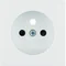 Q.1/Q.3/Q.7 Plaque frontale pour prise de terre avec env. contacts, blanc, velours