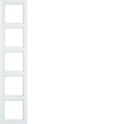 Q.3 5-gang Berker white velvet frame
