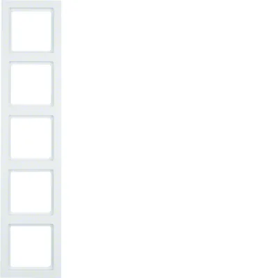 Q.3 5-gang Berker white velvet frame