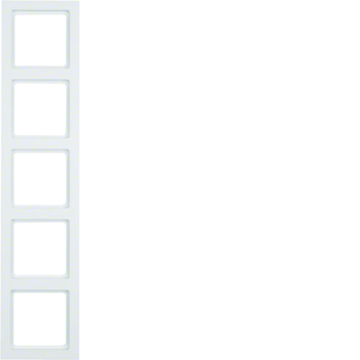 Q.3 Cornice Berker 5 ante, bianco, velluto