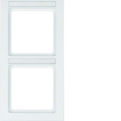 Q.3 Double vertical frame with mechanism description field, snow-white velvet