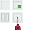 Q.3 Paging system Kit with power supply, white, velvet
