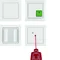 Q.3 Paging system Kit with power supply, white, velvet