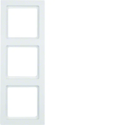 Q.3 Triple frame Berker white, velvet