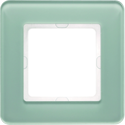 Q.7 1-fold white glass frame