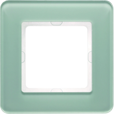 Q.7 1-fold white glass frame