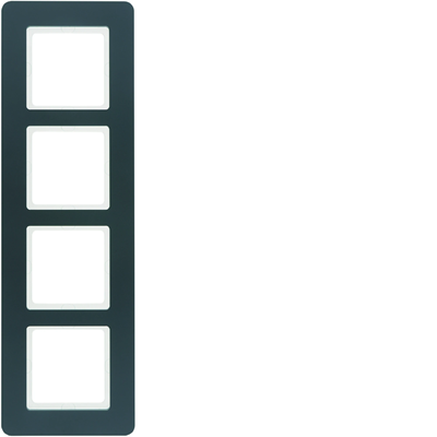 Q.7 4-fold anthracite velvet lacquered frame