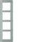 Q.7 4-fold white glass frame