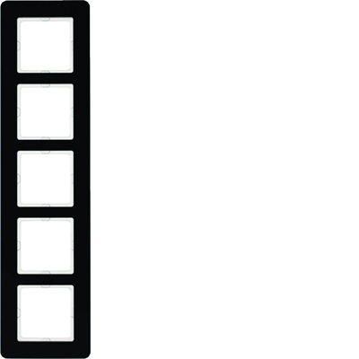 Q.7 5-fold black glass frame