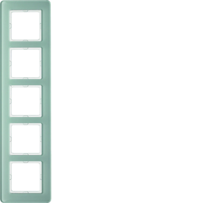 Q.7 5-fold white glass frame