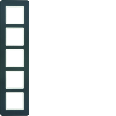 Q.7 5-gang anthracite velvet lacquered frame