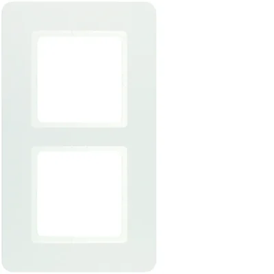 Q.7 Cornice doppia, velluto bianco, laccata