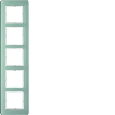 Q.7 Cornice in vetro bianco a 5 posti