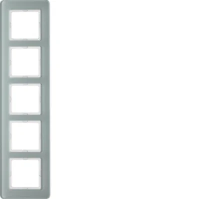 Q.7 Cornice in vetro bianco a 5 posti