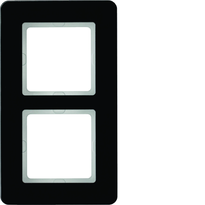 Q.7 Double black glass frame