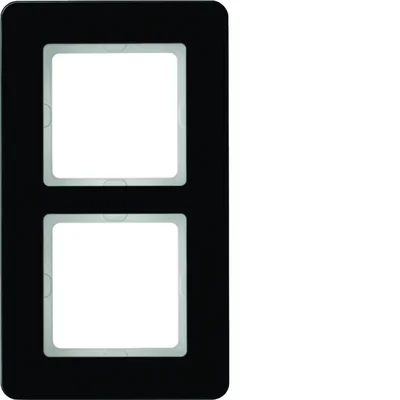 Q.7 Double black glass frame