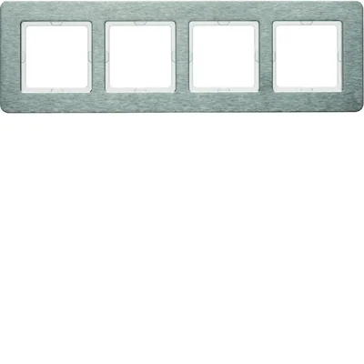 Q.7 Stainless steel 4-gang horizontal bezel