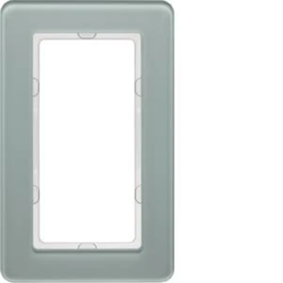 Q.7 White glass frame with a large cut-out