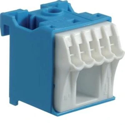 QC blue 6-way terminal block