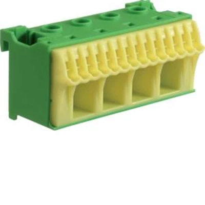 QC terminal block, green, 18 terminals