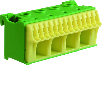 QC terminal block, green, 18 terminals