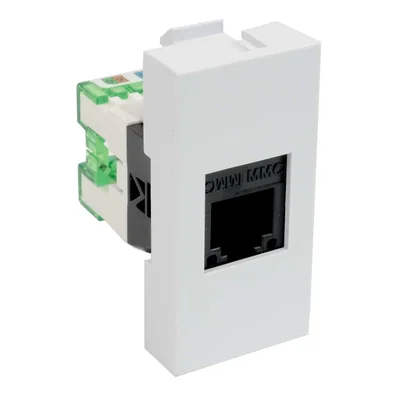 QD 45x22.5-RJ-45 - White UTP Cat.5 socket