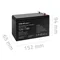 Qoltec AGM Battery | 12V | 7Ah | Maintenance-free | Efficient | LongLife | for UPS, security