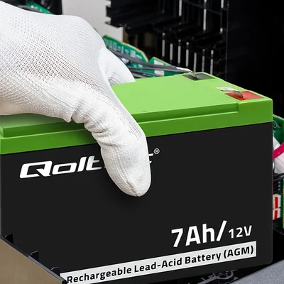 Qoltec AGM Battery | 12V | 7Ah | Maintenance-free | Efficient | LongLife | for UPS, security