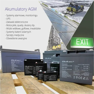 Qoltec Akumulator AGM | 12V | 7Ah | Bezobsługowy | Wydajny | LongLife | do UPS, security