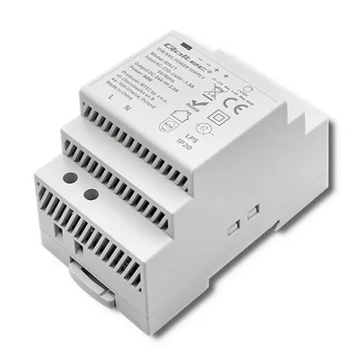 Qoltec DIN Rail Power Supply | 60W | 24V | 2.5A | Gray