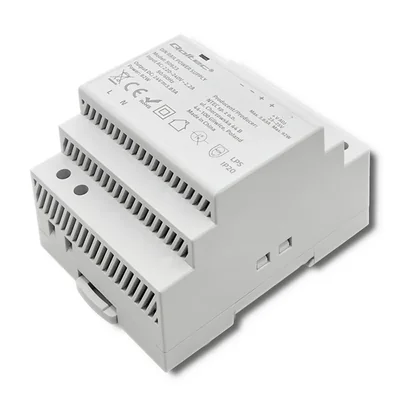 Qoltec DIN Rail Power Supply | 92W | 24V | 3.83A | Gray