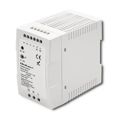 Qoltec DIN Rail Power Supply | 96W | 24V | 4A | White | Slim