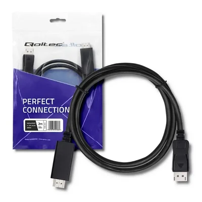 Qoltec DisplayPort v1.2 Stecker | HDMI Stecker | 5K | 2 m
