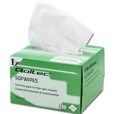 Qoltec Dust-free fiber optic wipes | 280 pcs.