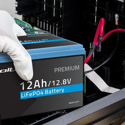 Qoltec LiFePO4 Lithium Iron Phosphate Battery | 12.8V | 12Ah | 153.6Wh | BMS
