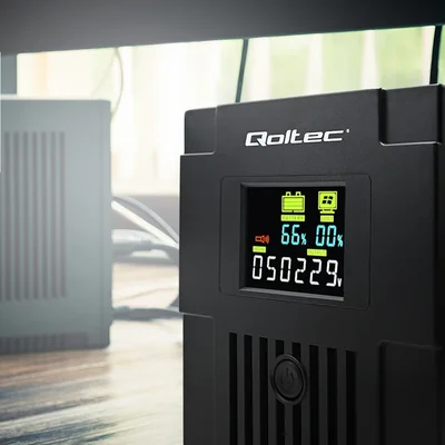 Qoltec Line Interactive UPS | Monolith | 1500VA | 900W | LCD | USB | RJ45