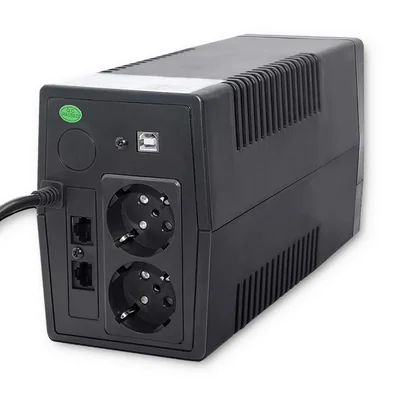 Qoltec Line Interactive UPS | Monolith | 650VA | 360W | LCD | USB | RJ45