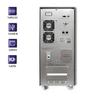 Qoltec Online-USV | Reine Sinuswelle | 10 kVA | 8 kW | LCD | USB