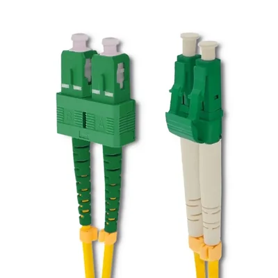 Qoltec Patchcord światłowodowy SC/APC - LC/APC | Singlemode | 9/125 | G652D | Duplex | 2m
