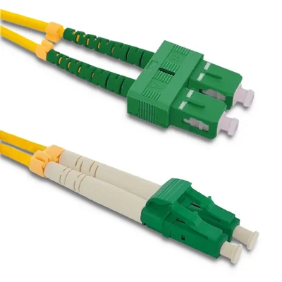 Qoltec SC/APC - LC/APC Glasfaser-Patchkabel | Singlemode | 9/125 | G652D | Duplex | 3 m