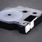 Qoltec Schrumpfschlauch für DYMO D1/DM1 Drucker | 12 mm x 1,5 m | Weiß | Schwarzer Druck