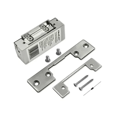 Qoltec Symmetrical Reversible Electric Strike | 12V | Stainless Steel