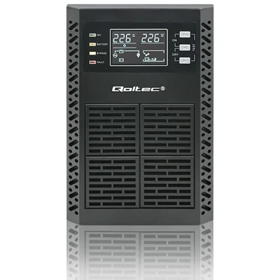 Qoltec UPS | 1kVA | 1000W | Power Factor 1.0 | LCD | EPO | USB | Online
