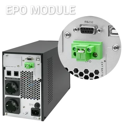 Qoltec UPS | 1kVA | 1000W | Power Factor 1.0 | LCD | EPO | USB | Online