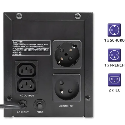 Qoltec UPS Line Interactive | Monolith | 1200VA | 720W
