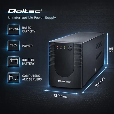 Qoltec UPS Line Interactive | Monolith | 1200VA | 720W