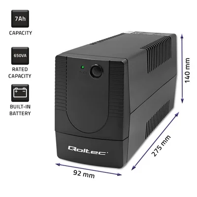 Qoltec UPS Line Interactive | Monolith | 650VA | 360W