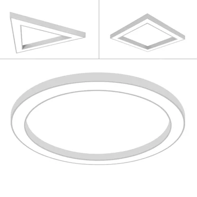 Quadrato geometrico LED 680 60W 6770lm 840 Grigio opale STD 230V
