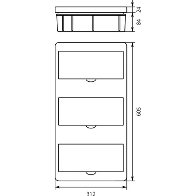 Quadro da incasso RP-36 Fala (N+PE)